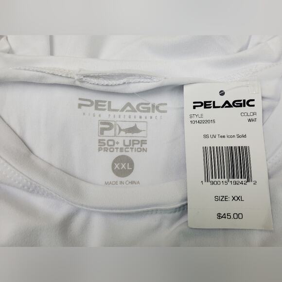 Pelagic Stratos Performance Shirt in White, Size XXL - Picture 4 of 7